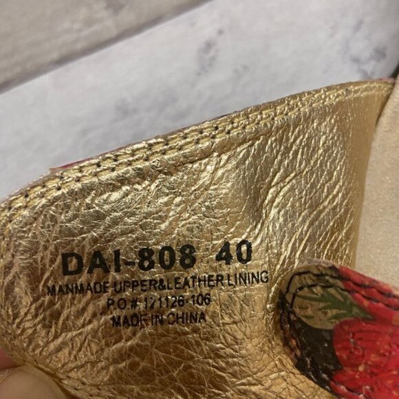 Alegria Wedge Daisy Print Cork Sandal Size 40 - Picture 7 of 7